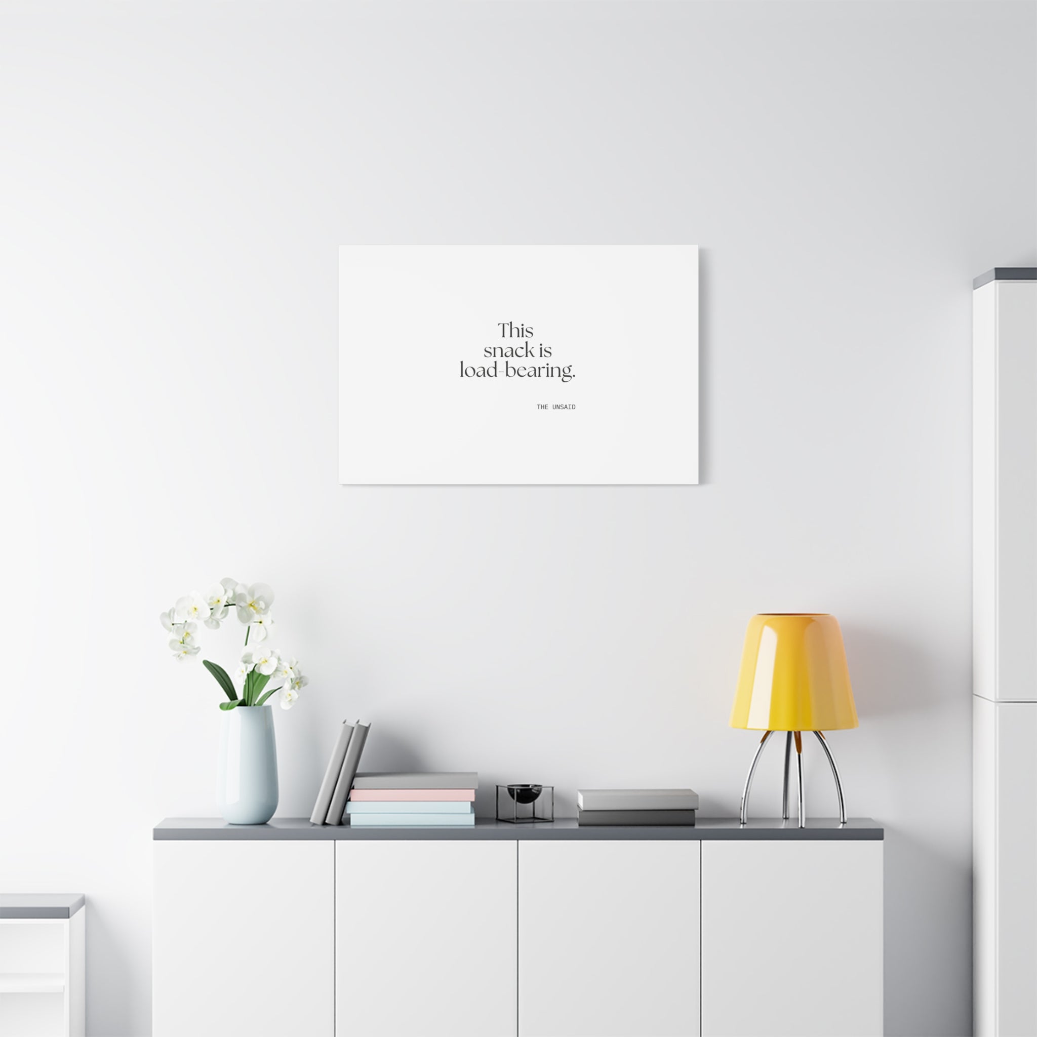 This snack is load-bearing - Canvas Print - Dry Humor