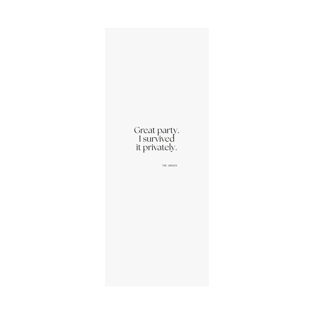 Great party. I survived it privately - Poster - For Introverts