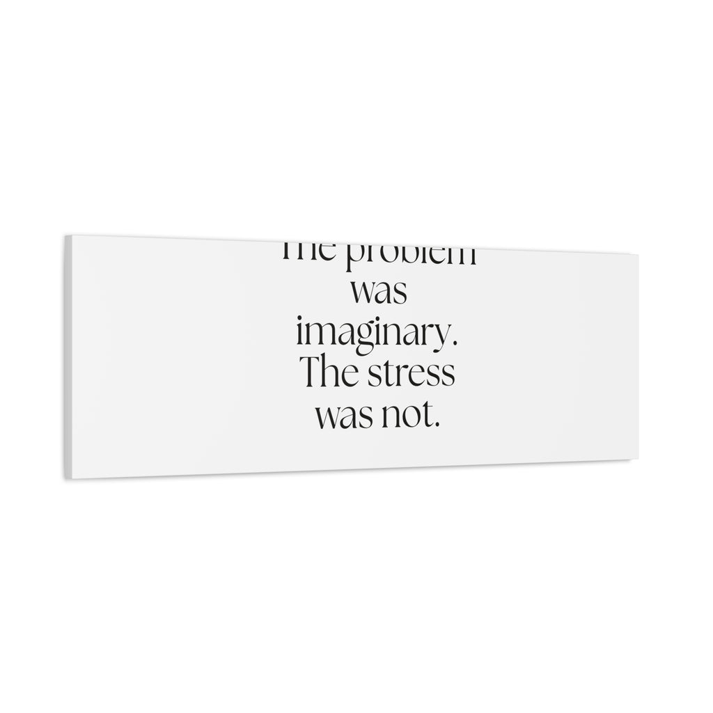The problem was imaginary. The stress was not - Canvas Print - For Overthinkers
