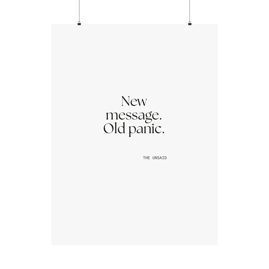 New message. Old panic - Poster - For Overthinkers