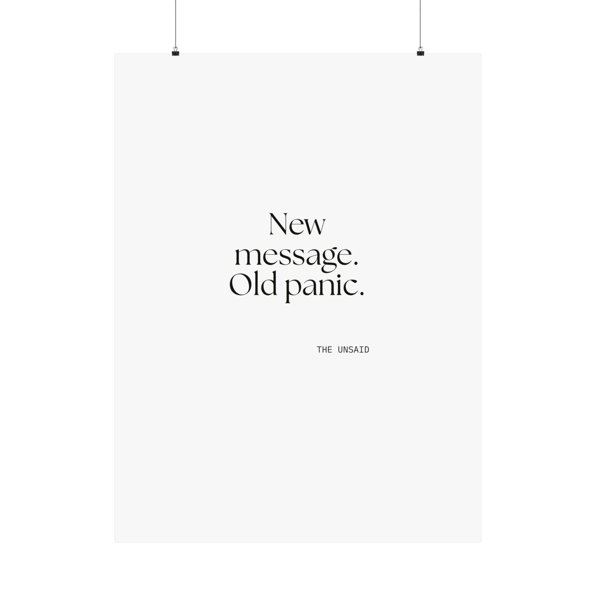 New message. Old panic - Poster - For Overthinkers