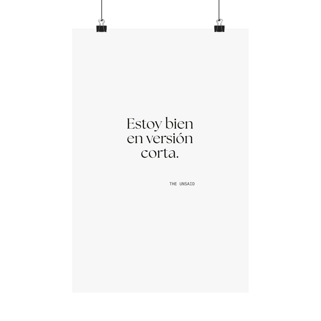 Estoy bien en versión corta - Poster - En Español