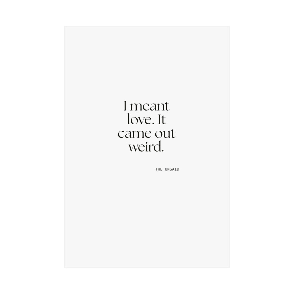 I meant love. It came out weird - Poster - For Introverts
