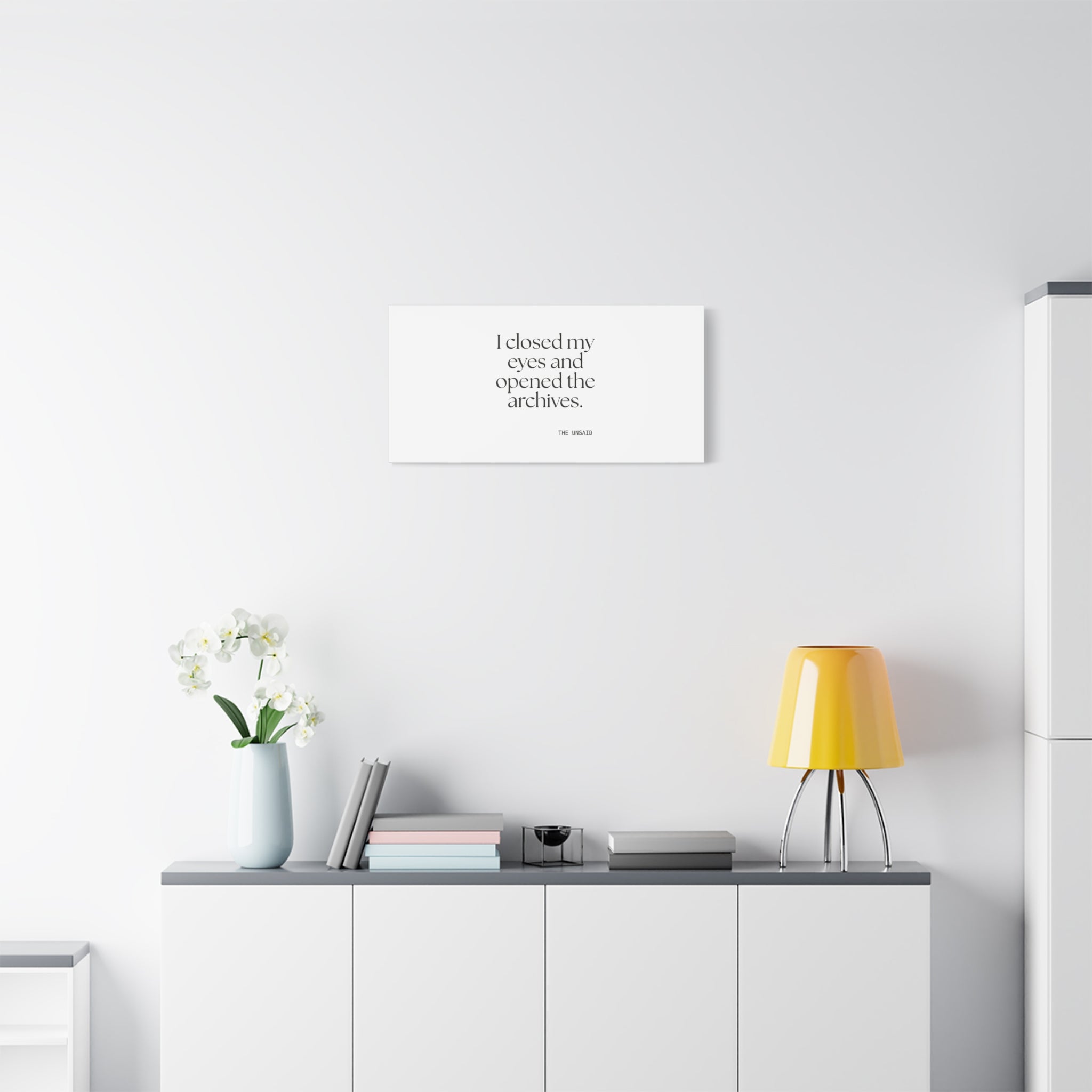 I closed my eyes and opened the archives - Canvas Print - For Overthinkers