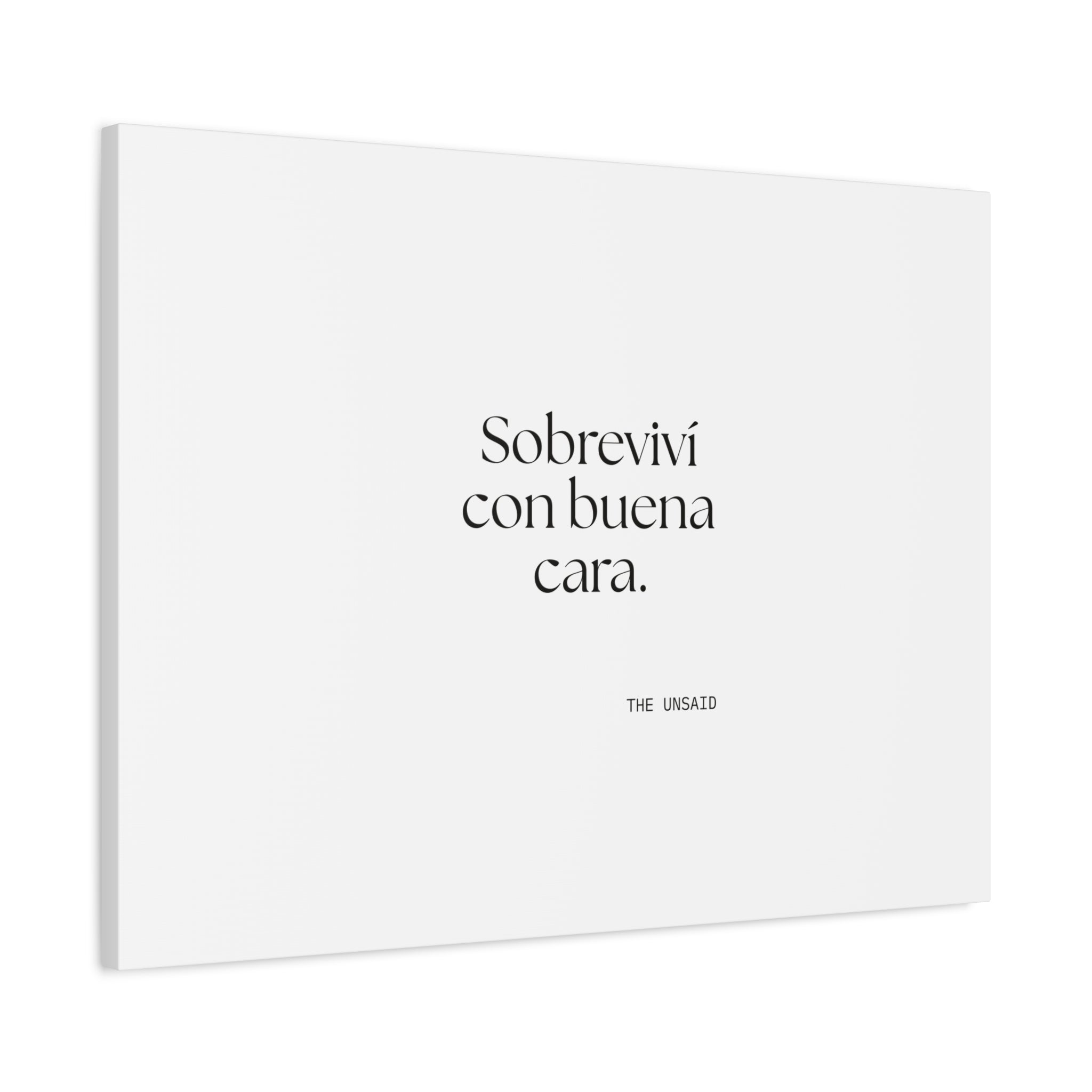Sobreviví con buena cara - Canvas Print - En Español