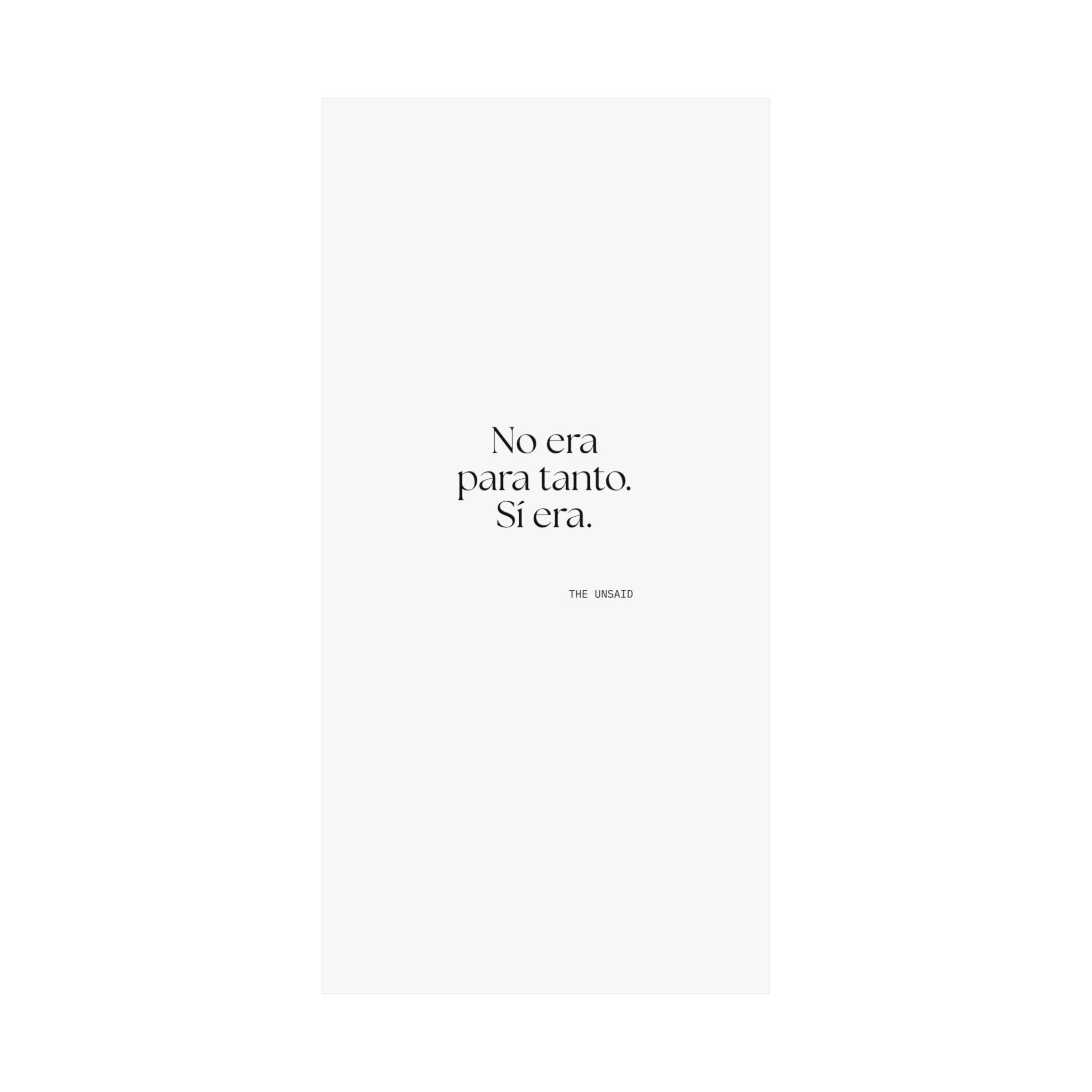 No era para tanto. Sí era - Poster - En Español