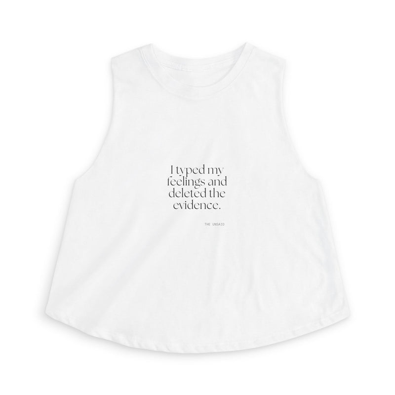 Crop Top — I typed my feelings and deleted the evidence.