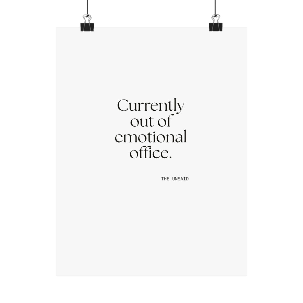 Currently out of emotional office - Poster - For Tired Days