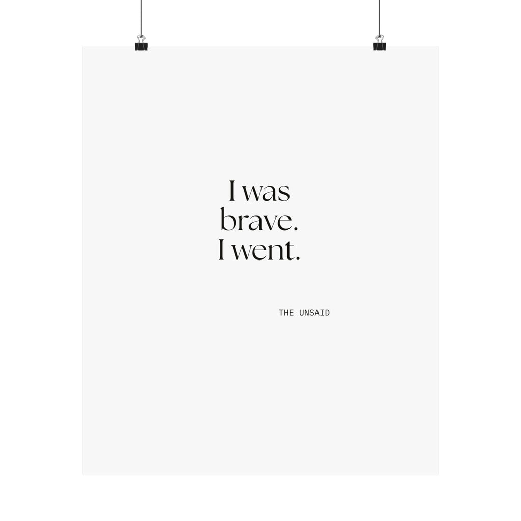 I was brave. I went - Poster - For Introverts