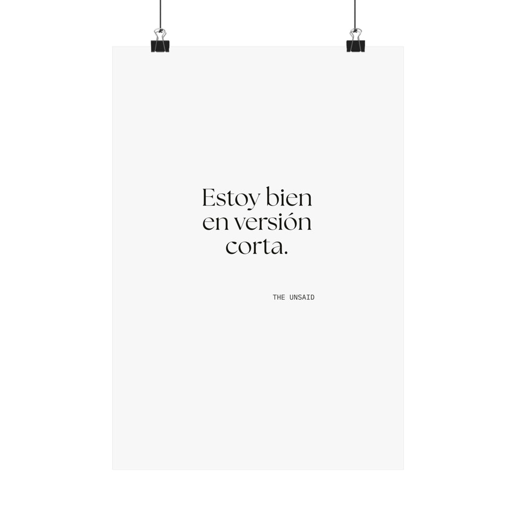Estoy bien en versión corta - Poster - En Español