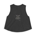 My heart races. Nobody’s chasing us - Crop Top - For Quiet Minds