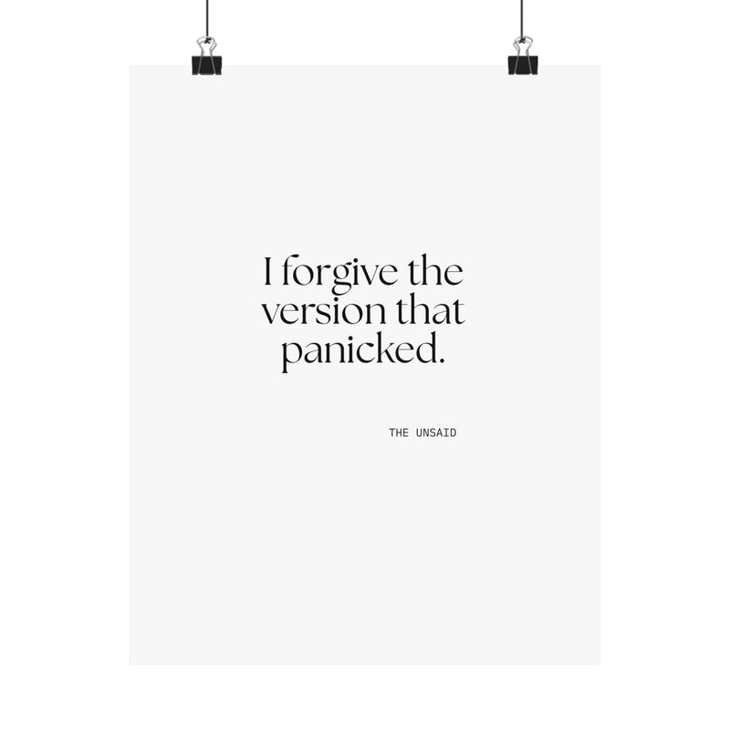 Poster — I forgive the version that panicked.