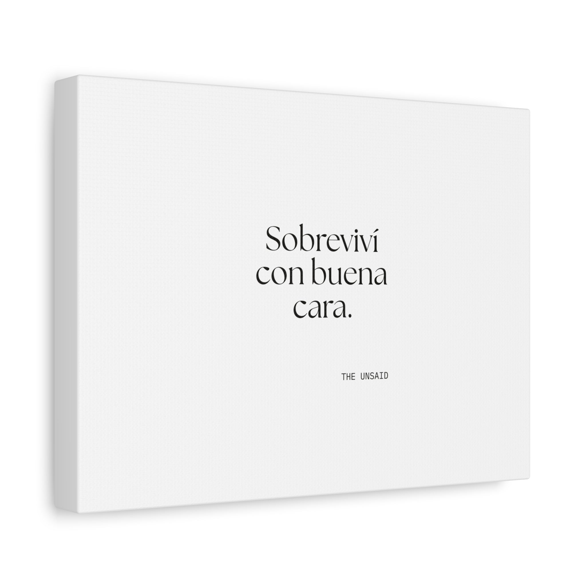 Sobreviví con buena cara - Canvas Print - En Español