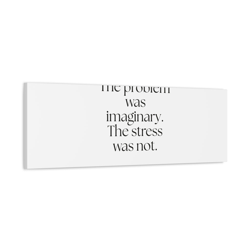 The problem was imaginary. The stress was not - Canvas Print - For Overthinkers