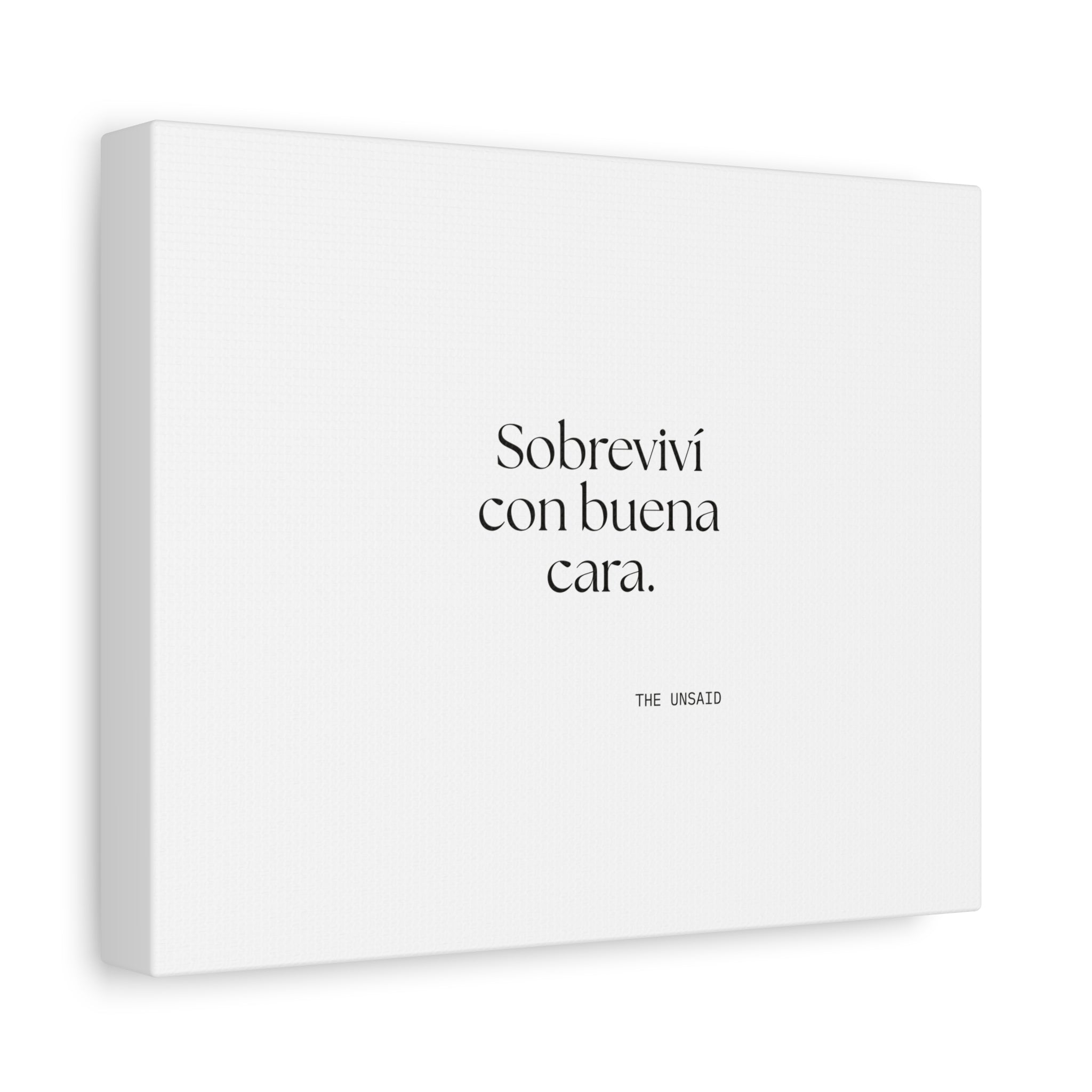 Sobreviví con buena cara - Canvas Print - En Español