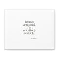 I’m not antisocial. I’m selectively available - Canvas Print - For Introverts