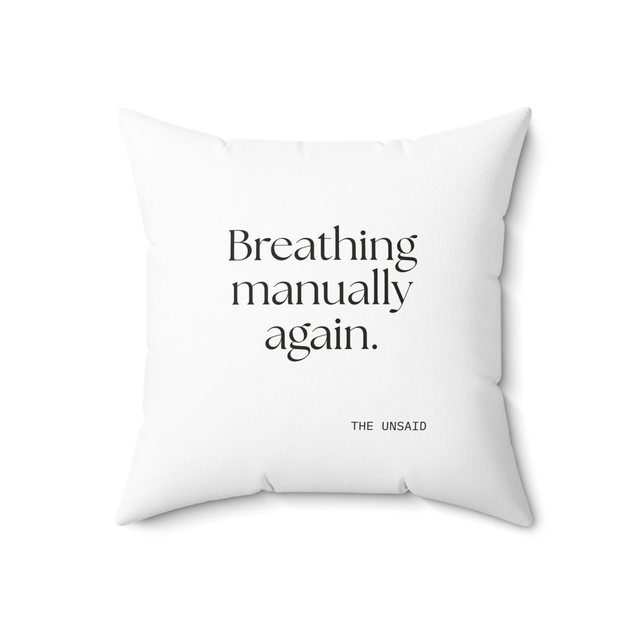 Breathing manually again - Throw Pillow - For Quiet Minds
