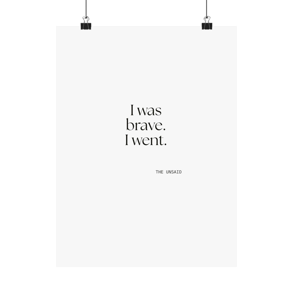 I was brave. I went - Poster - For Introverts