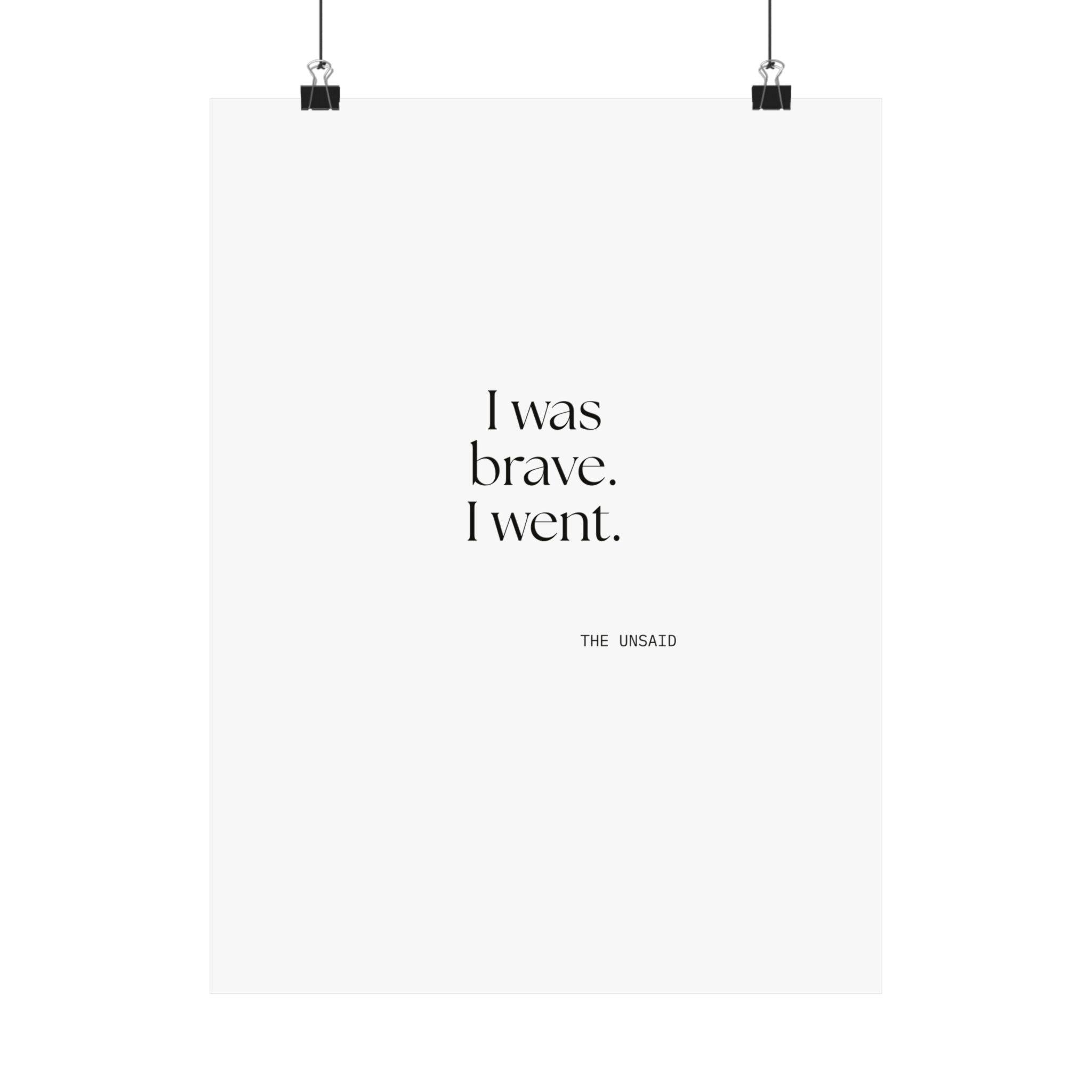 I was brave. I went - Poster - For Introverts
