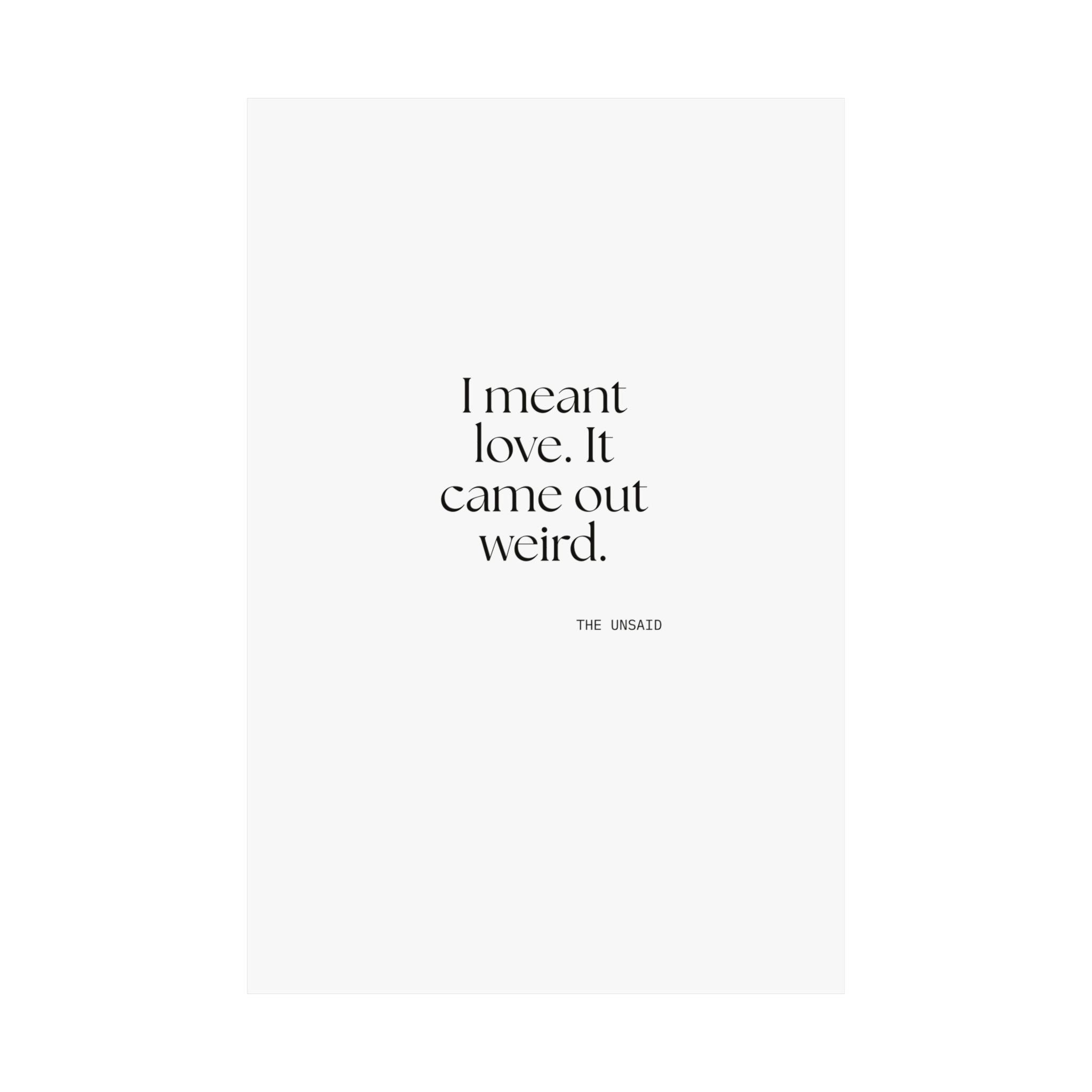 I meant love. It came out weird - Poster - For Introverts