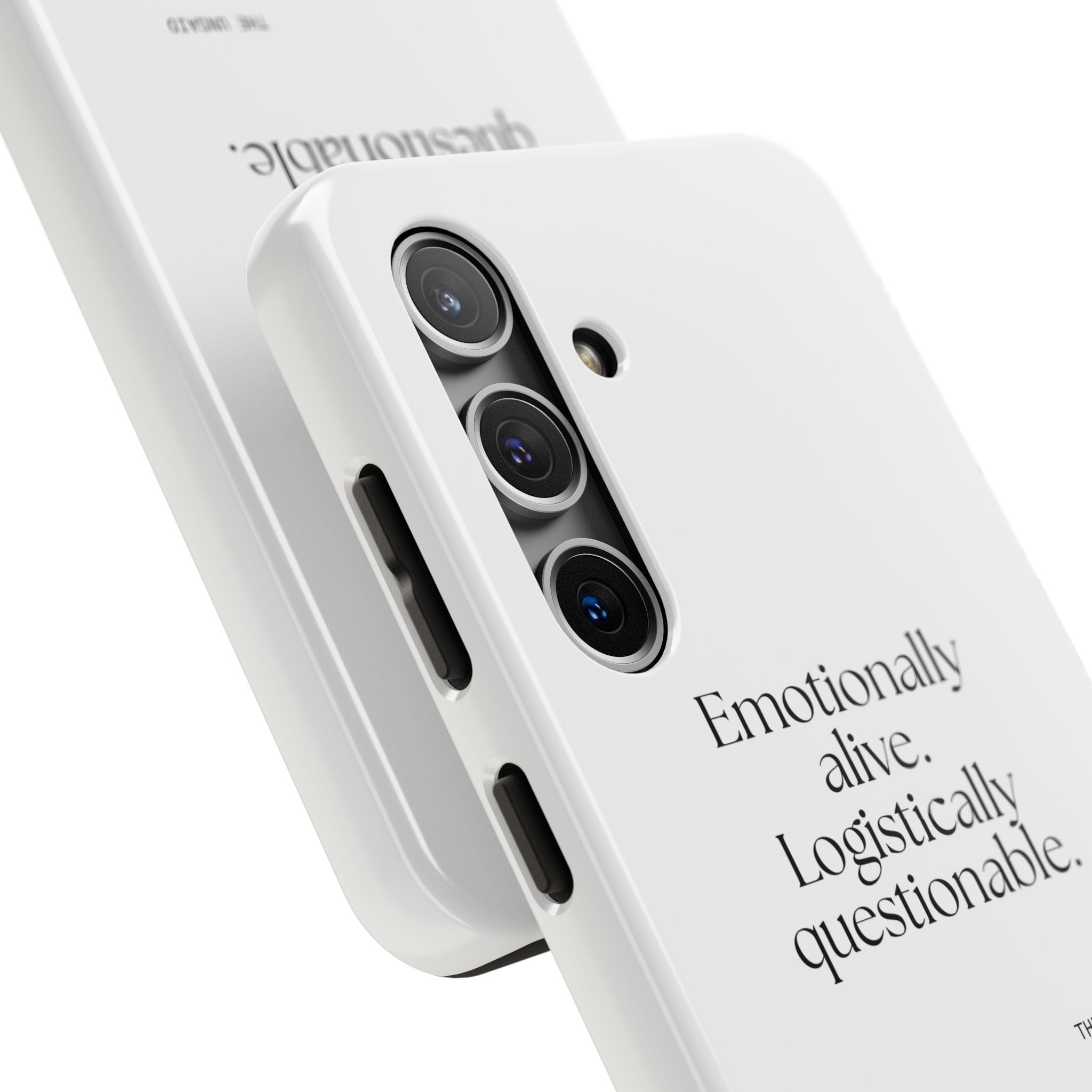 Emotionally alive. Logistically questionable - Tough Phone Case - For Introverts