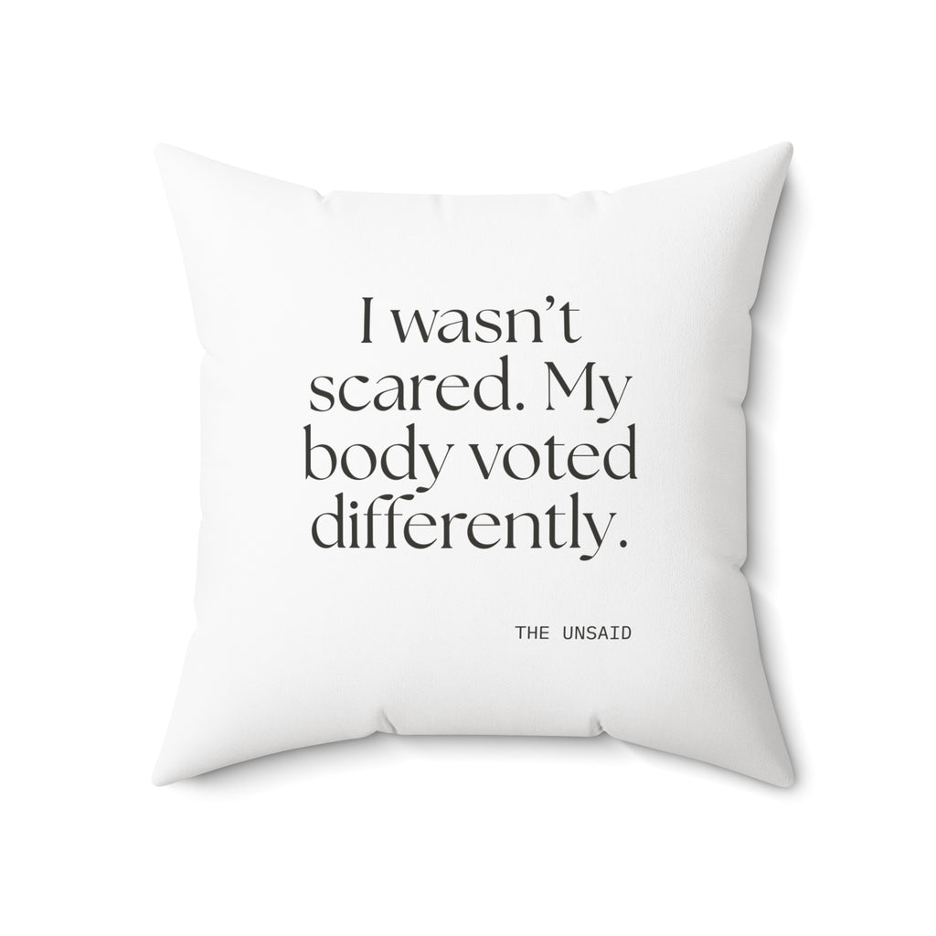 I wasn’t scared. My body voted differently - Throw Pillow - For Quiet Minds