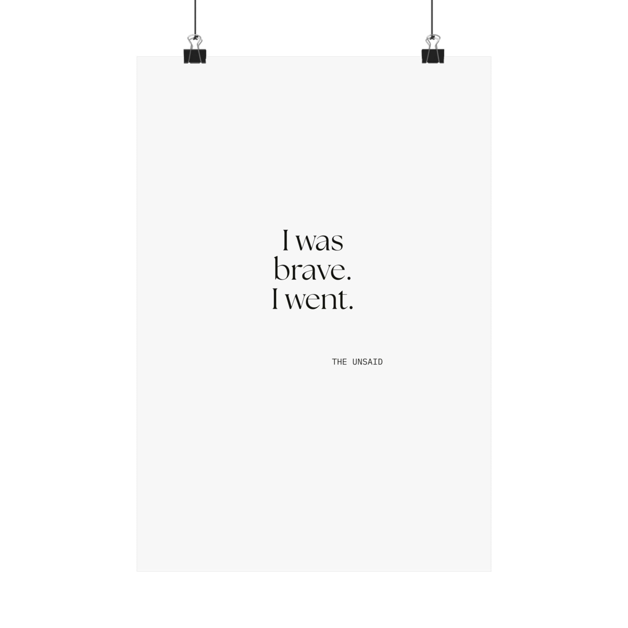 I was brave. I went - Poster - For Introverts