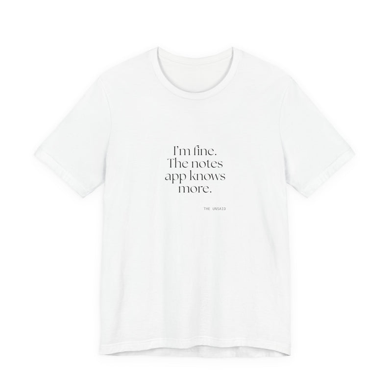 Shirt — I’m fine. The notes app knows more.