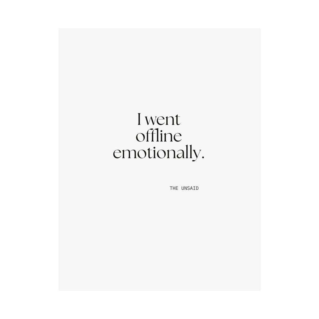 I went offline emotionally - Poster - For Introverts