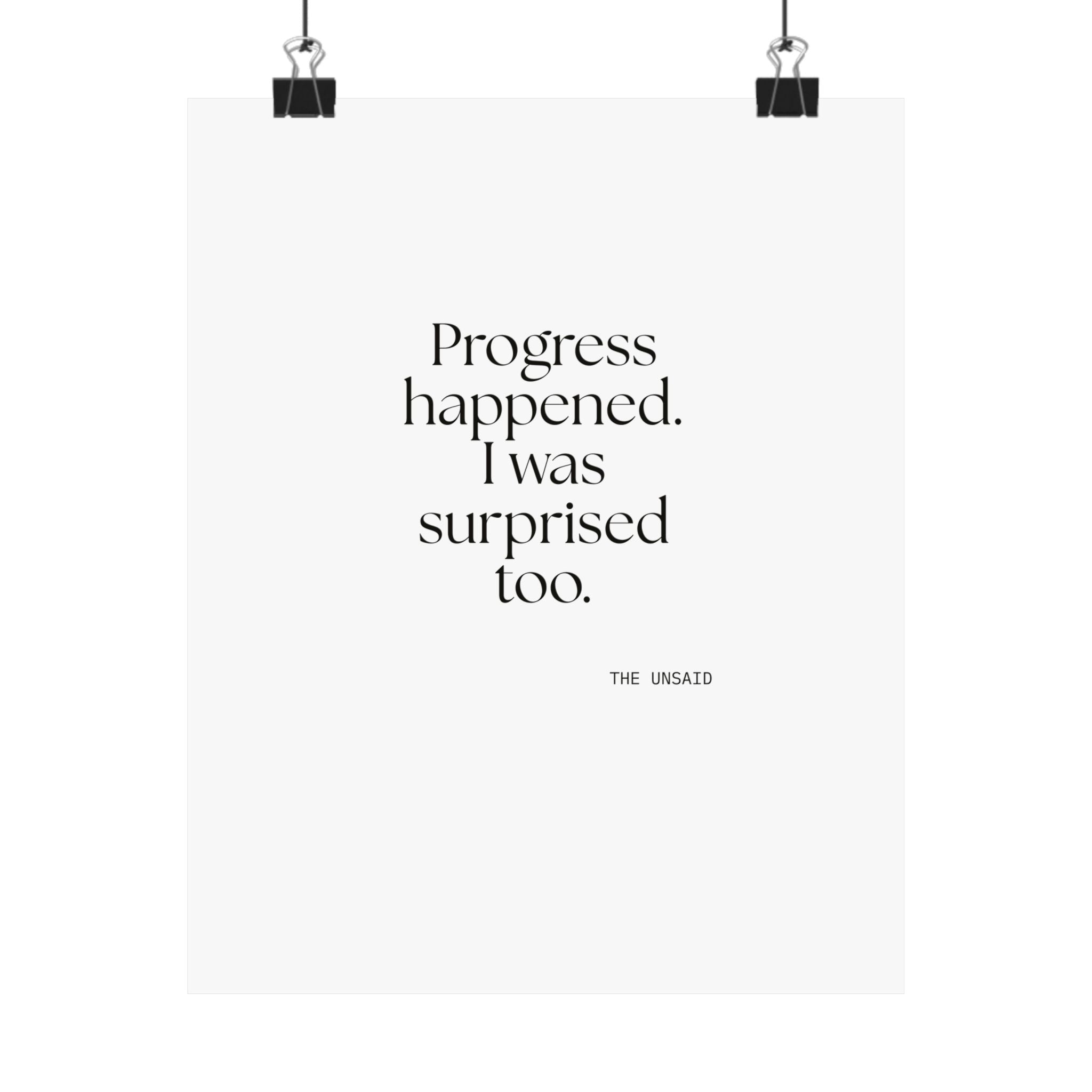 Progress happened. I was surprised too - Poster - Dry Humor