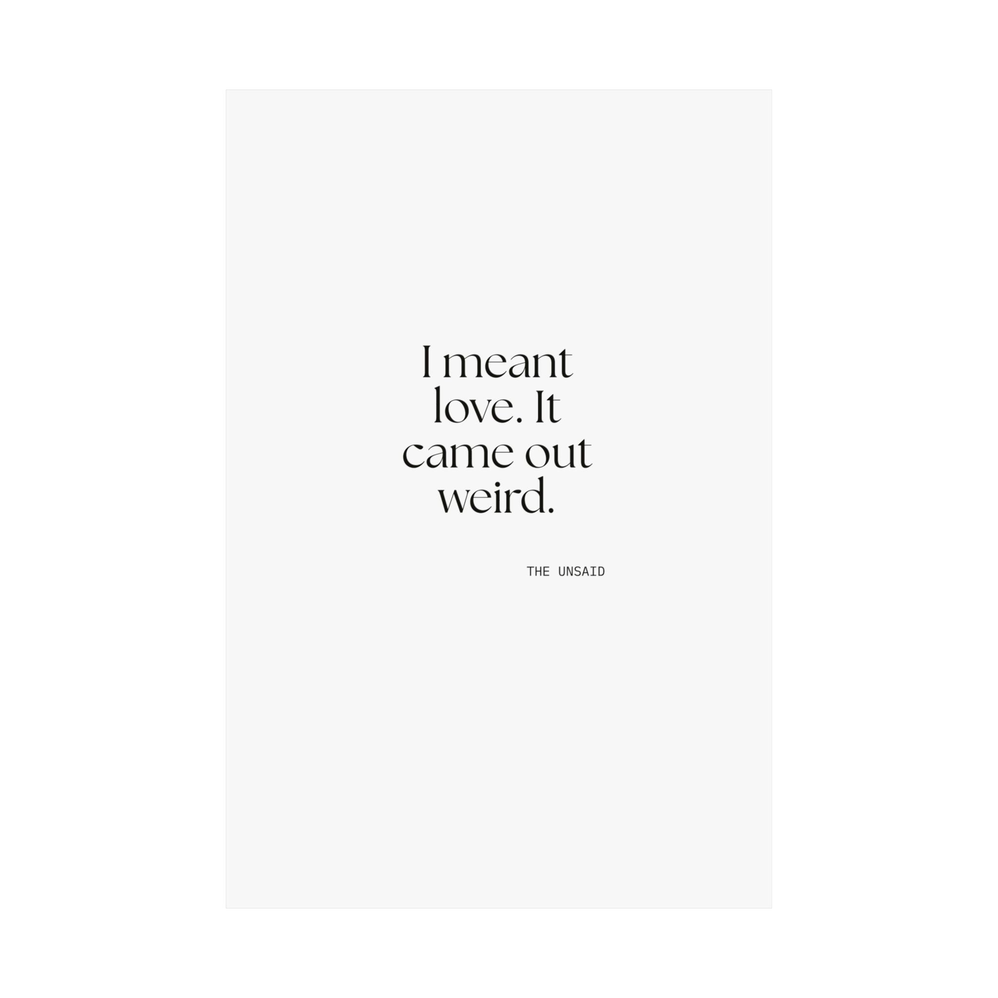 I meant love. It came out weird - Poster - For Introverts