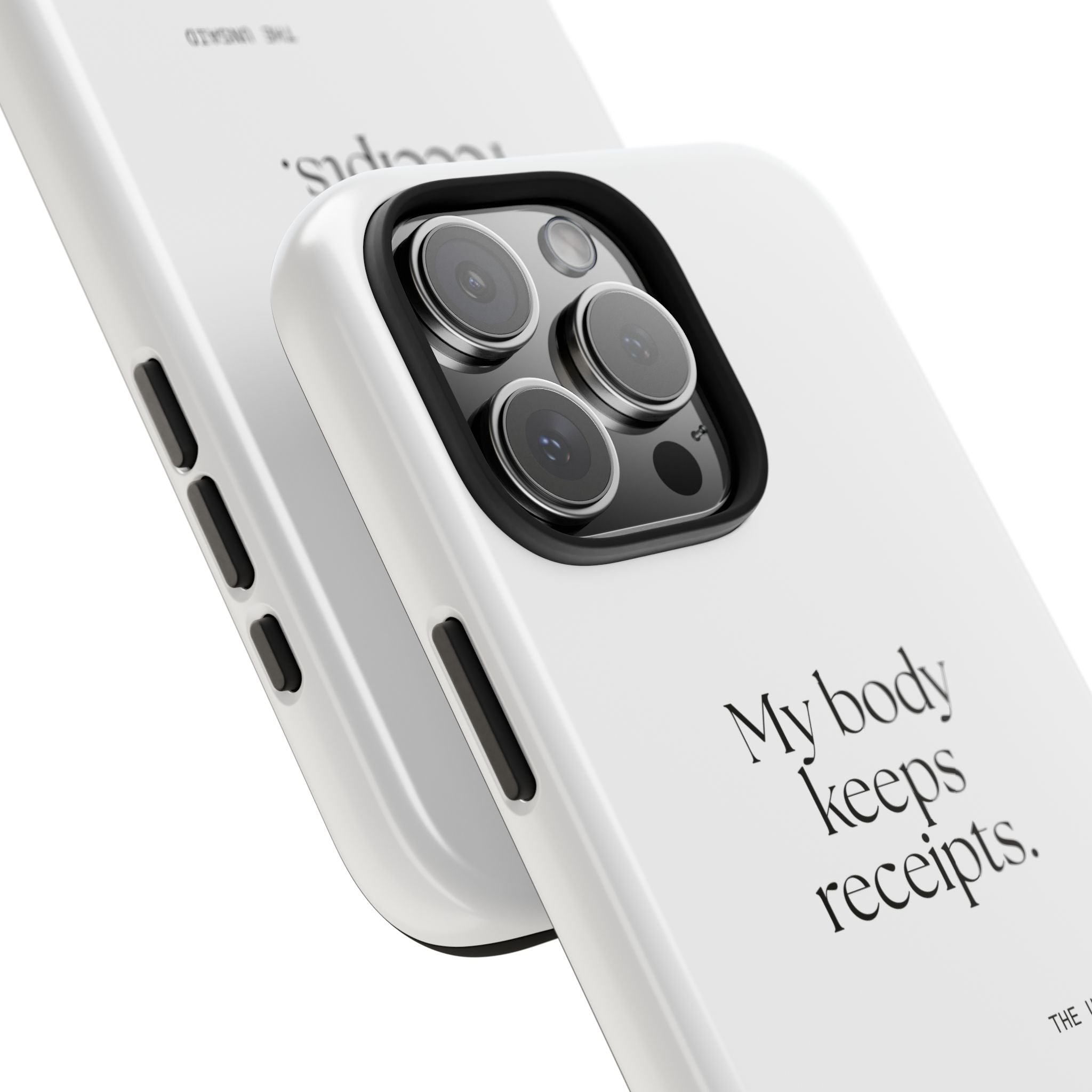 My body keeps receipts - Tough Phone Case - For Quiet Minds