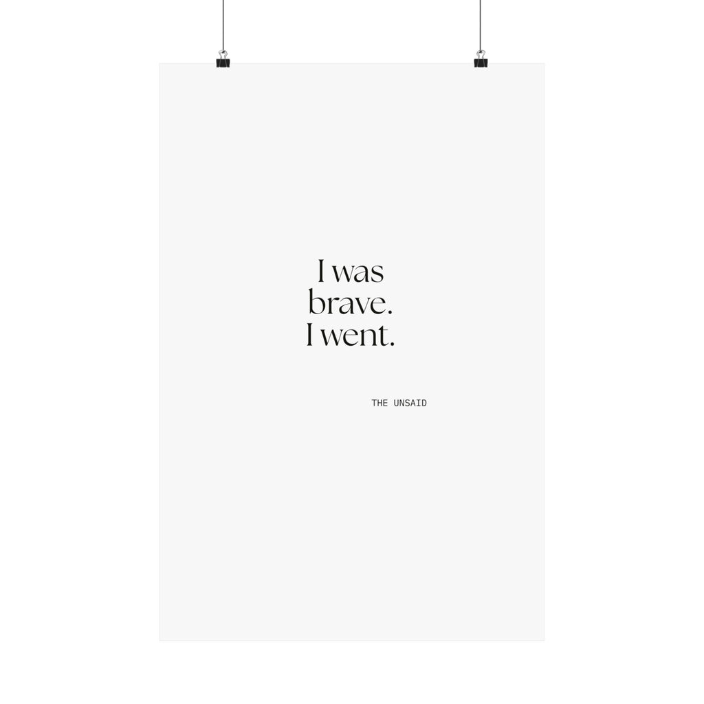 I was brave. I went - Poster - For Introverts