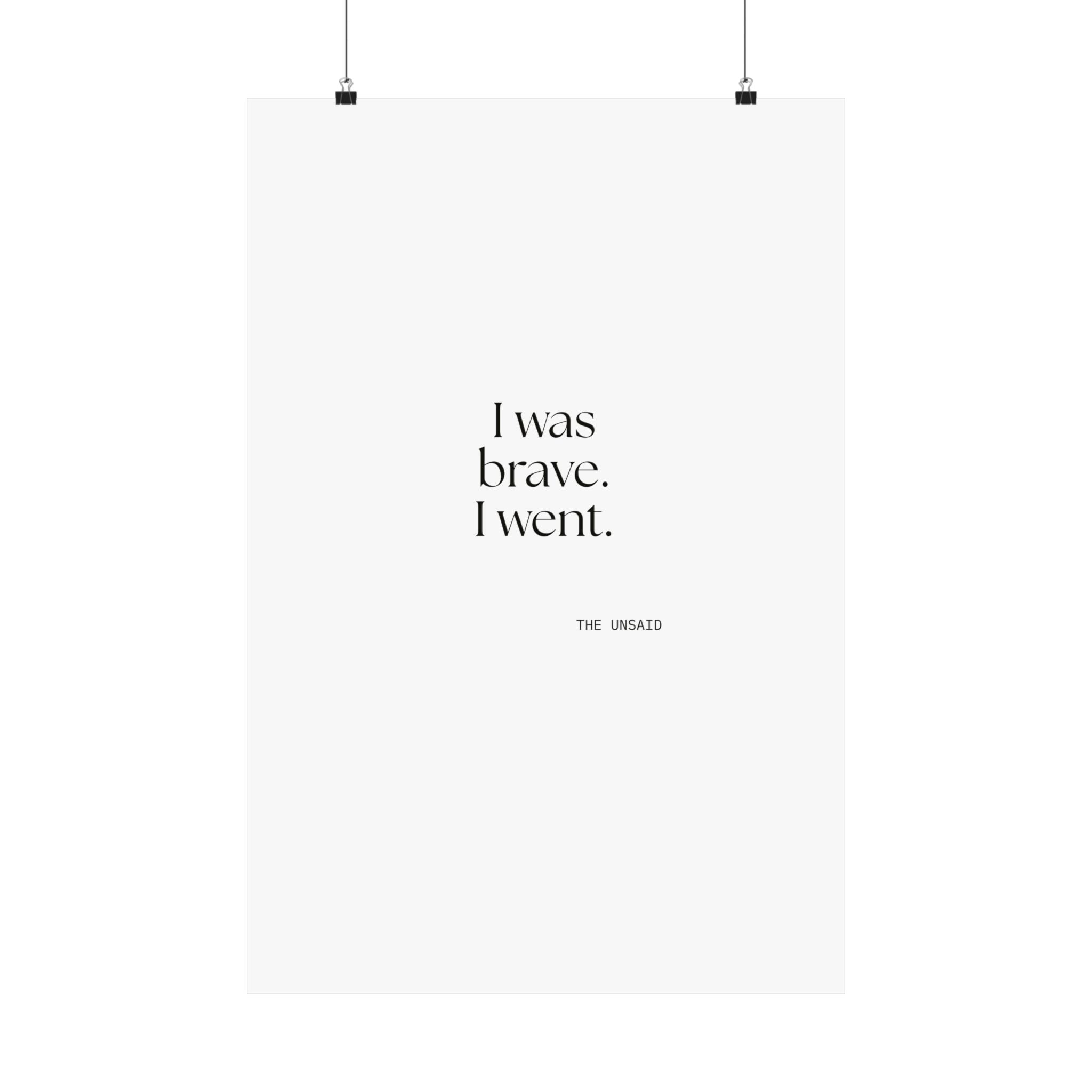 I was brave. I went - Poster - For Introverts