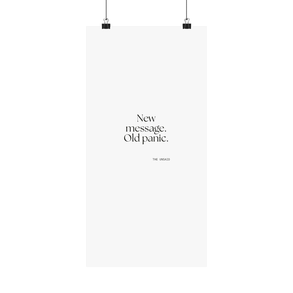 New message. Old panic - Poster - For Overthinkers