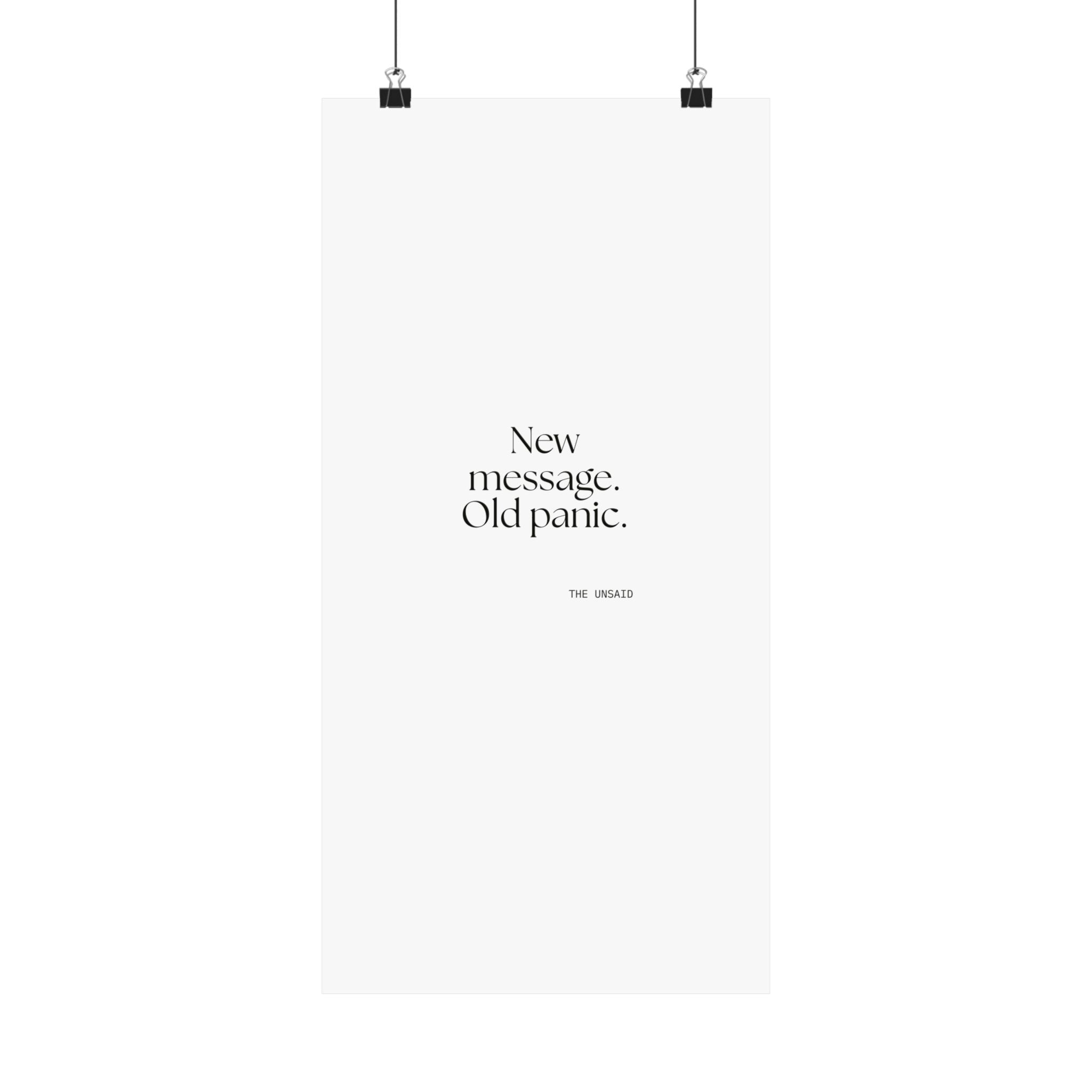 New message. Old panic - Poster - For Overthinkers