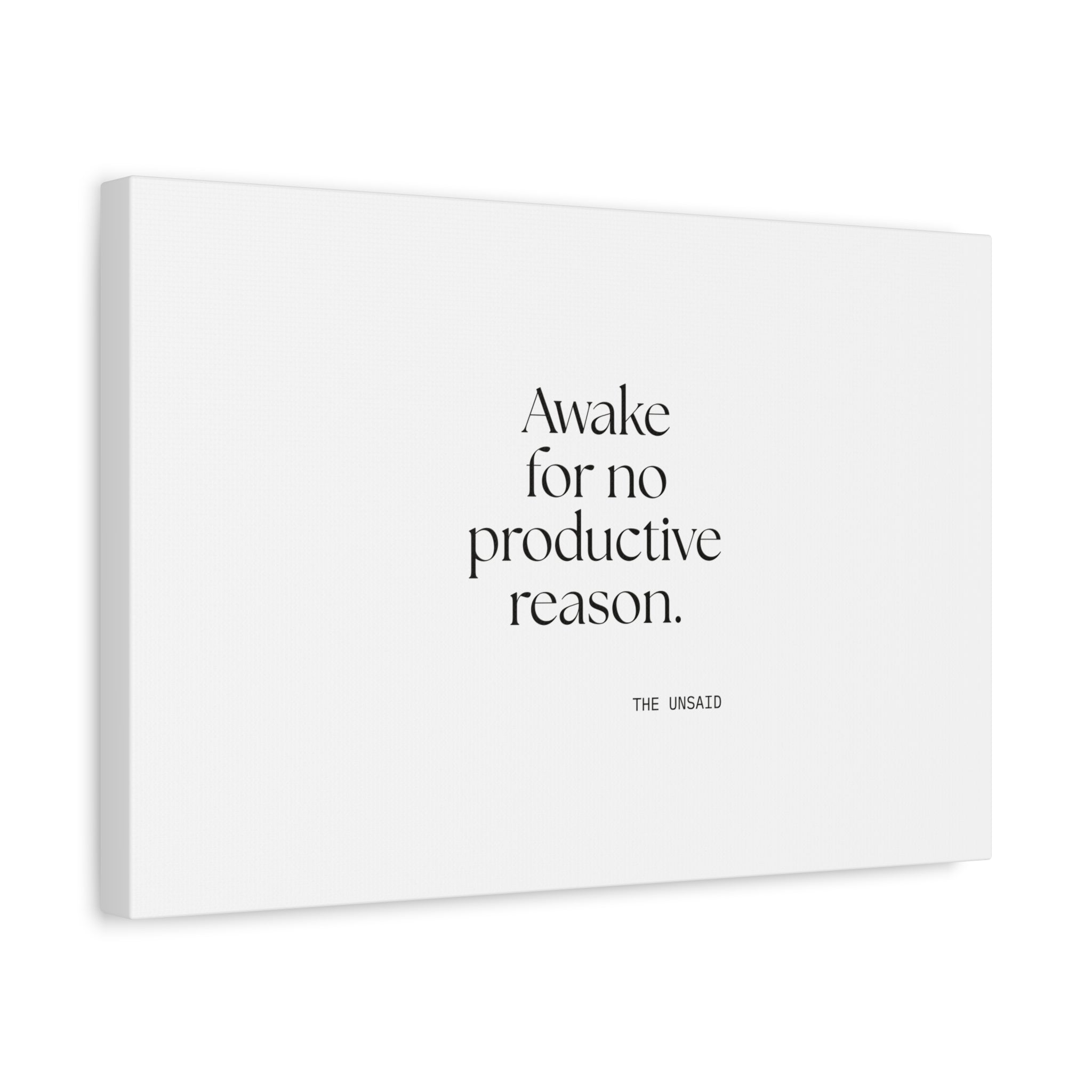Awake for no productive reason - Canvas Print - For Overthinkers