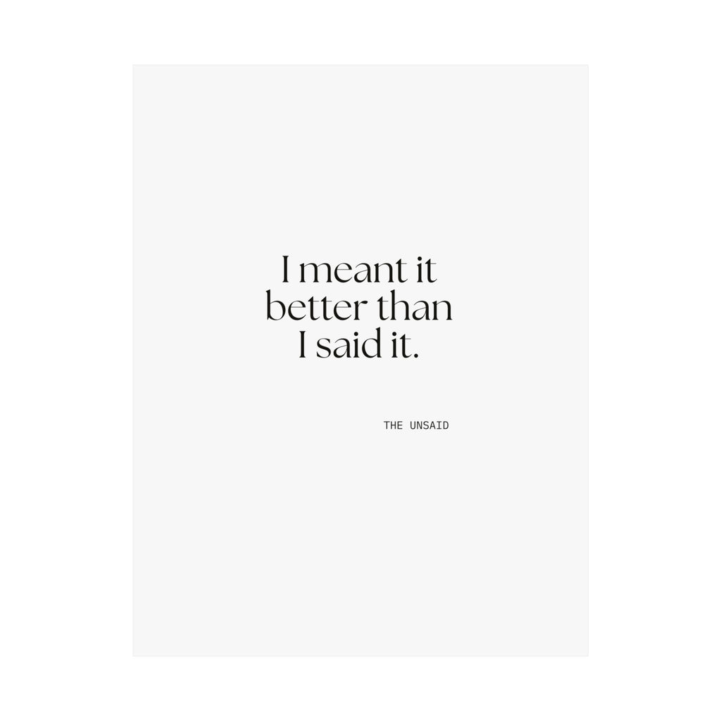 I meant it better than I said it - Poster - For Introverts