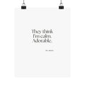 They think I’m calm. Adorable - Poster - Dry Humor