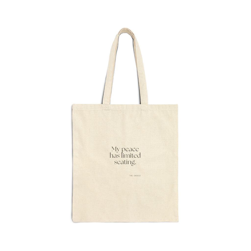 My peace has limited seating - Tote Bag - For Introverts