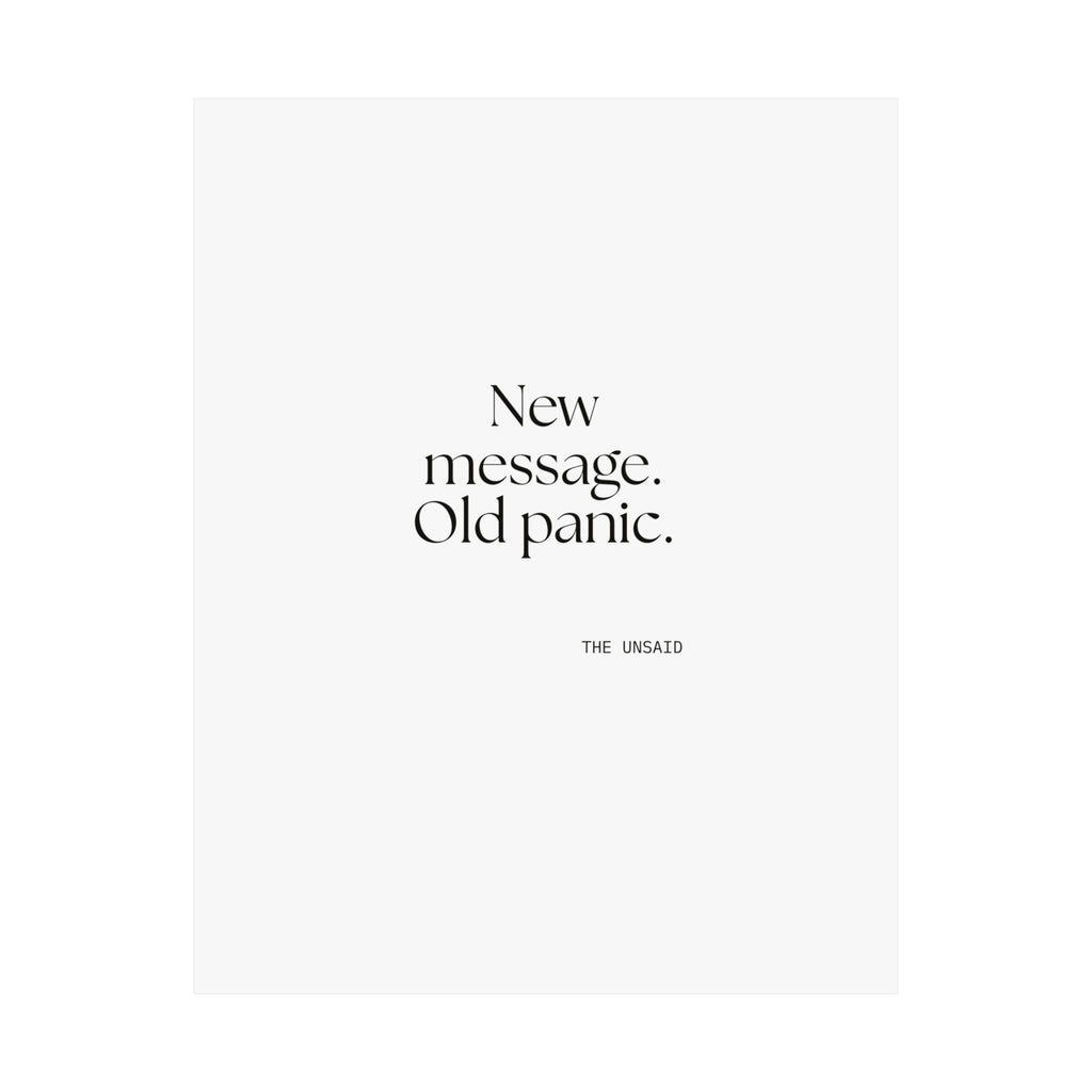 New message. Old panic - Poster - For Overthinkers
