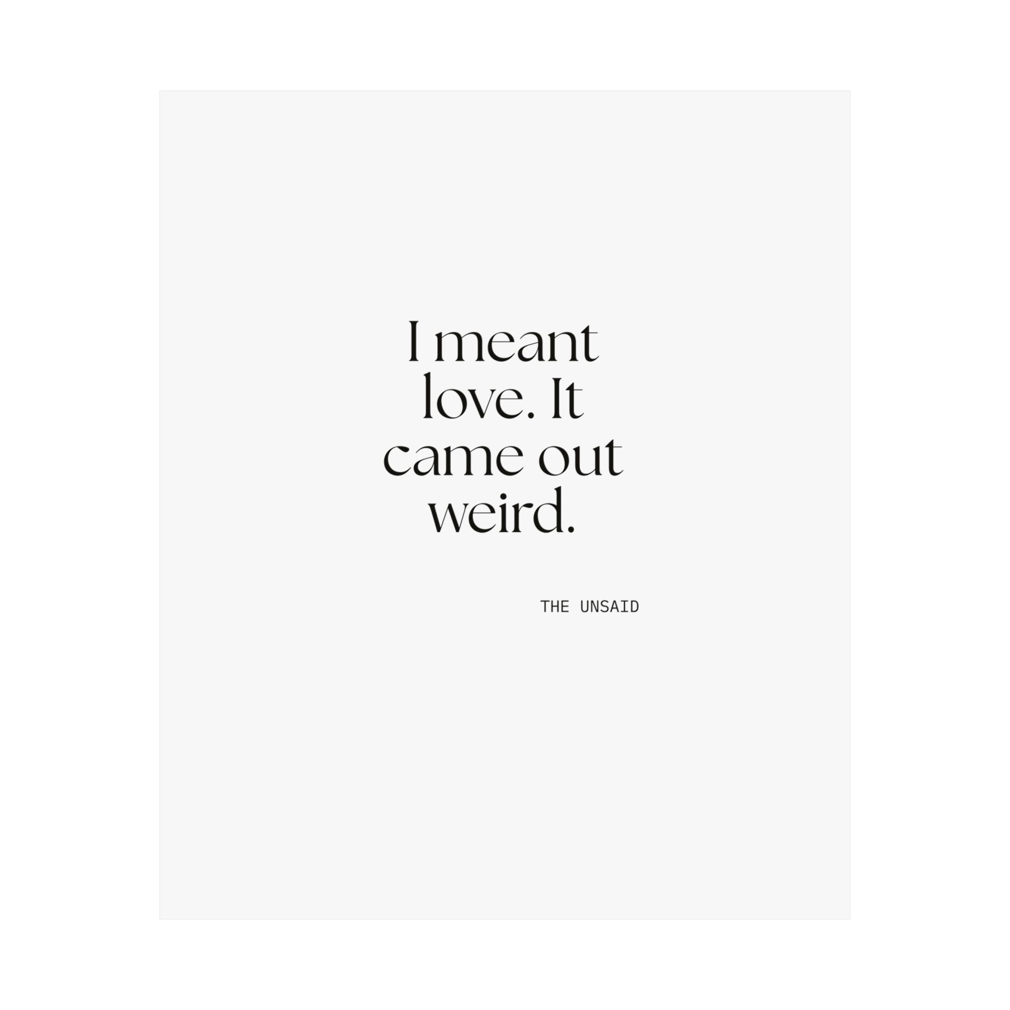 I meant love. It came out weird - Poster - For Introverts