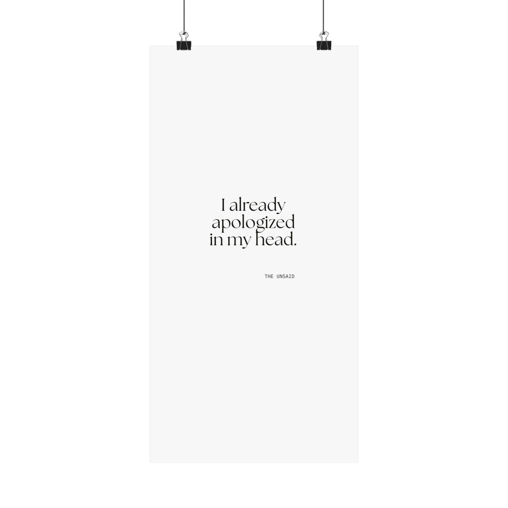 I already apologized in my head - Poster - For Overthinkers