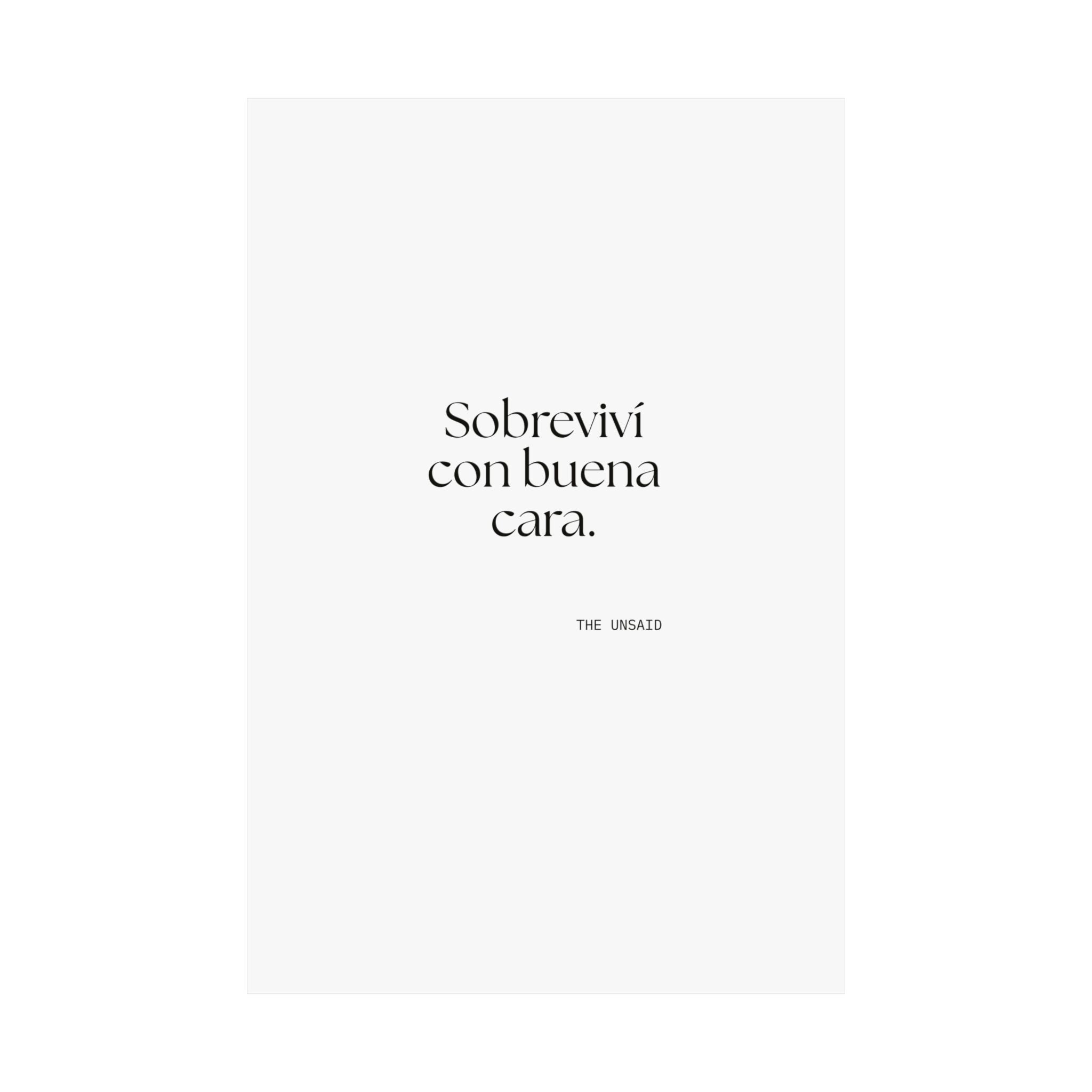 Sobreviví con buena cara - Poster - En Español
