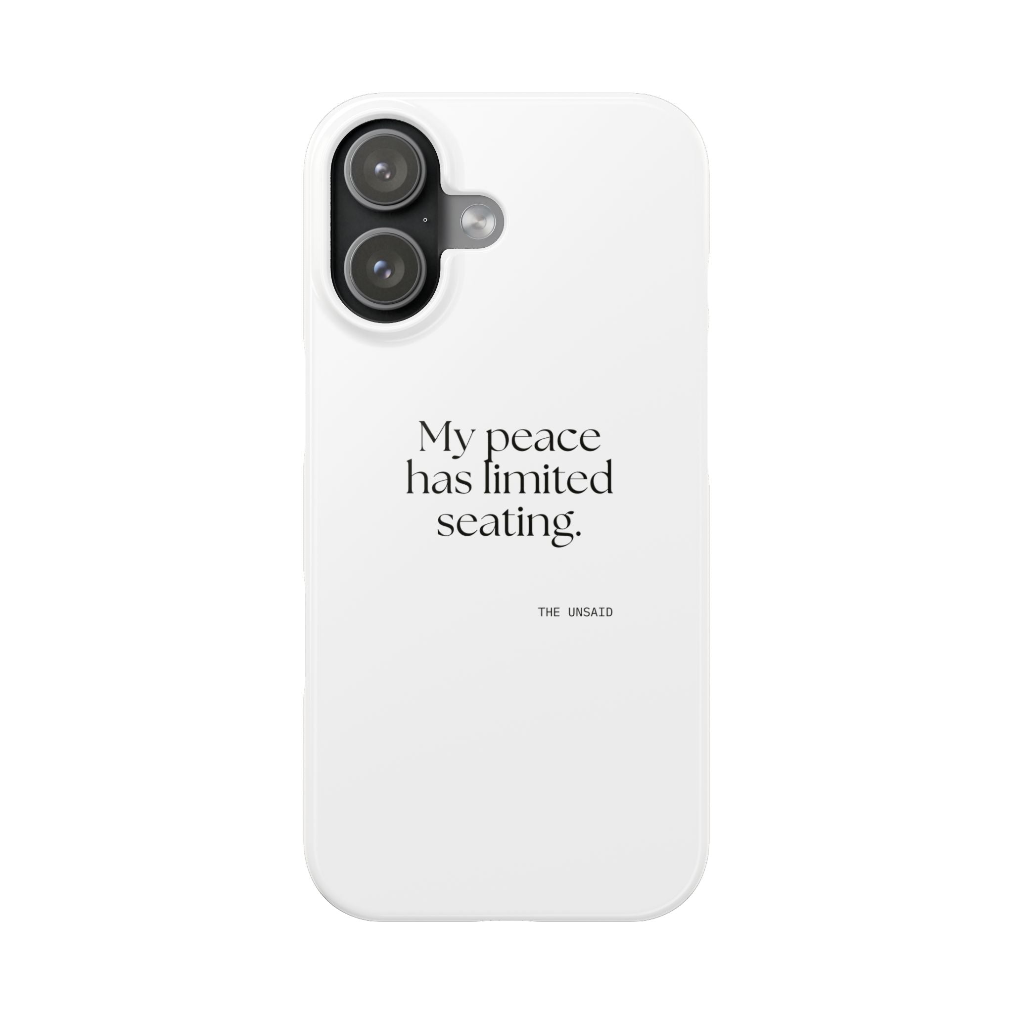 My peace has limited seating - Phone Case - For Introverts