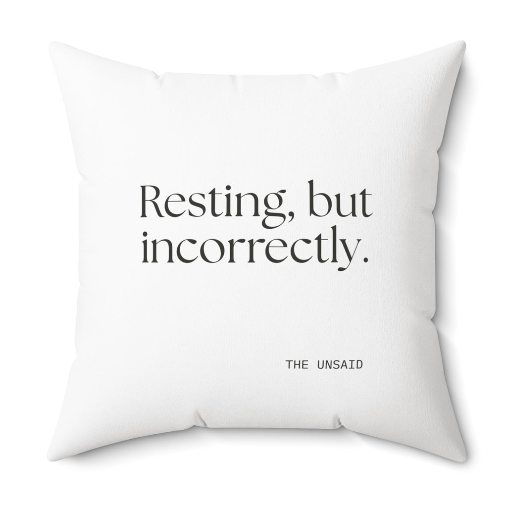 Resting, but incorrectly - Throw Pillow - For Quiet Minds