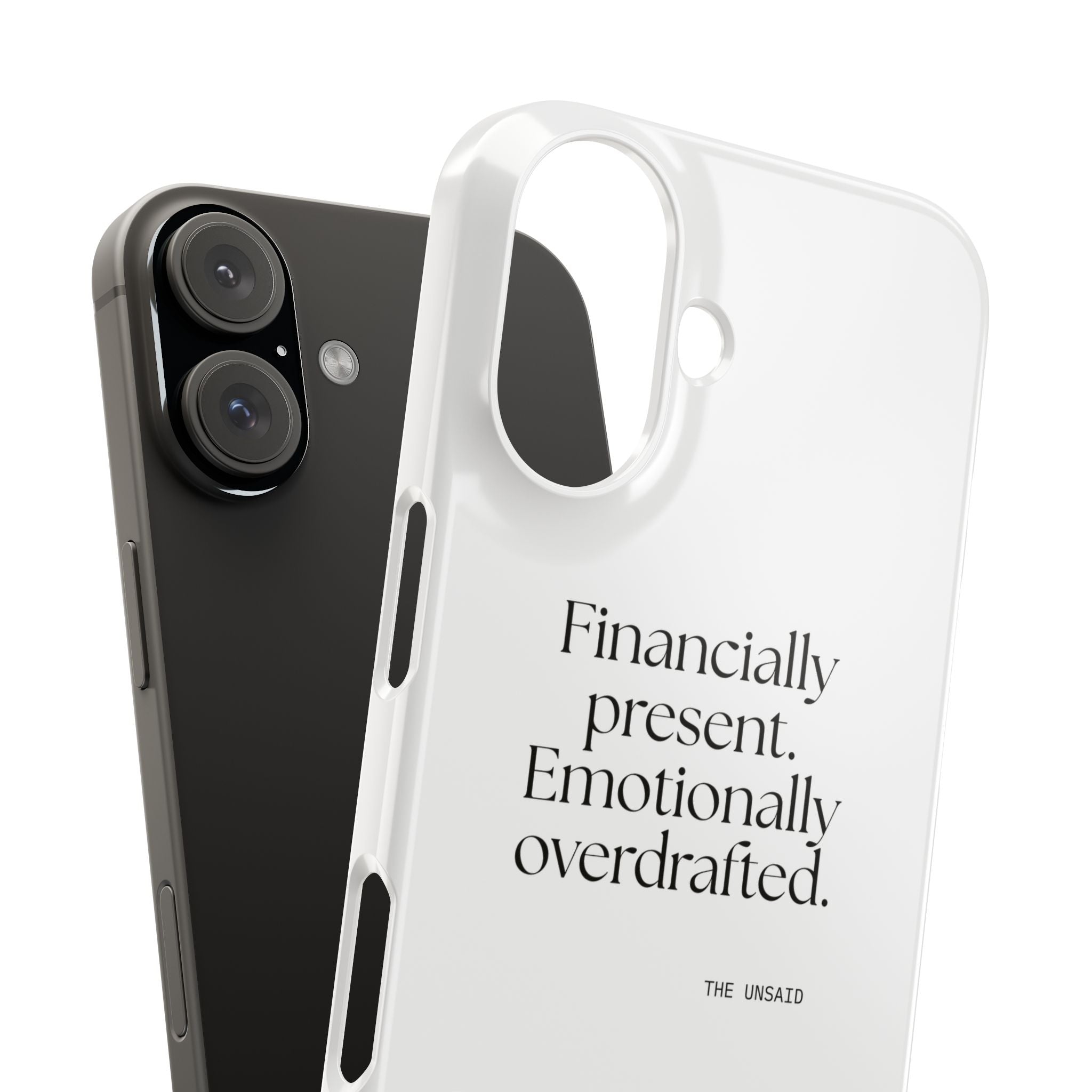 Financially present. Emotionally overdrafted - Phone Case - Dry Humor