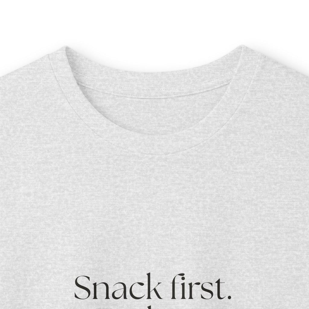 Snack first. Feelings later - Long Sleeve Shirt - Dry Humor