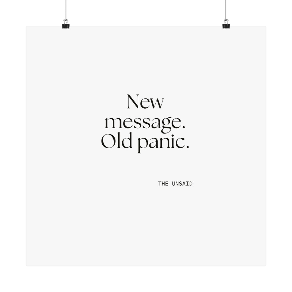 New message. Old panic - Poster - For Overthinkers