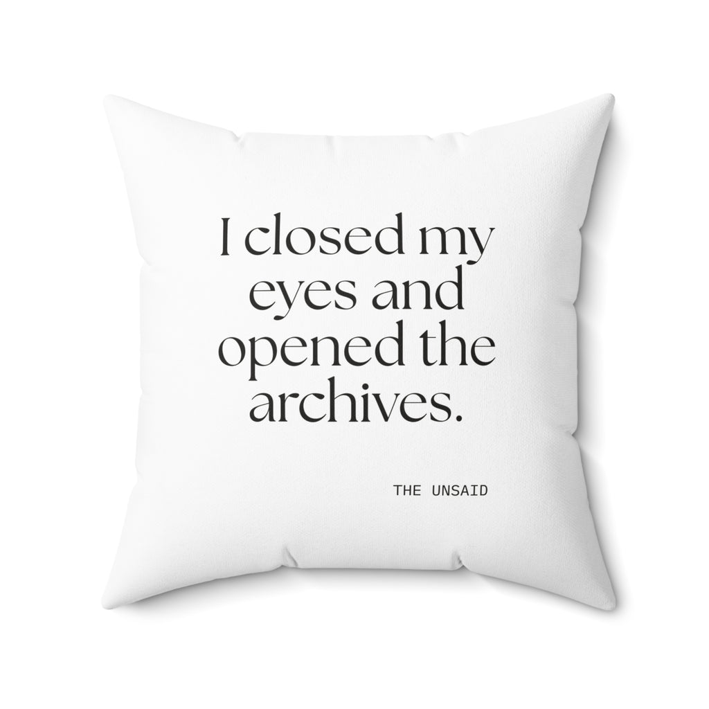 I closed my eyes and opened the archives - Throw Pillow - For Overthinkers